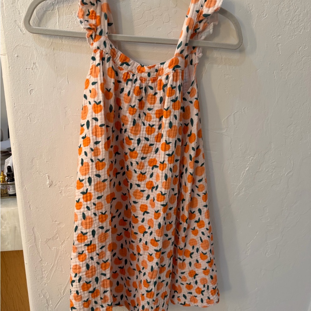 Stitchy Fish Orange Sundress Dress